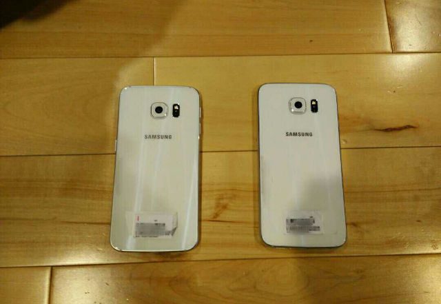 LEAKED PHONES. An image of two leaked Samsung Galaxy S6 variants. Image from XDA-Developers forum 
