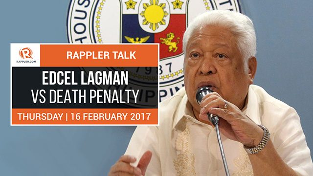 Rappler Talk: Edcel Lagman vs death penalty