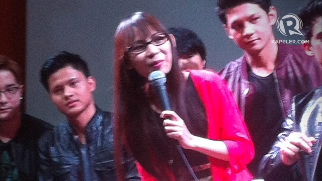 THE AUTHOR. Alesana Marie with the boys of the movie. Photo by Rappler
