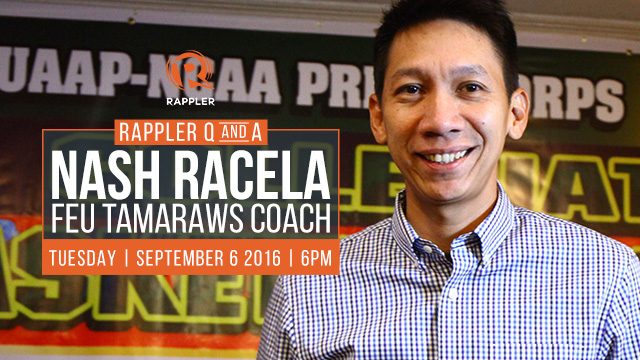 LIVE: Rappler Q and A with FEU coach Nash Racela