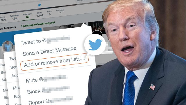 Trump complains about Twitter removing his followers