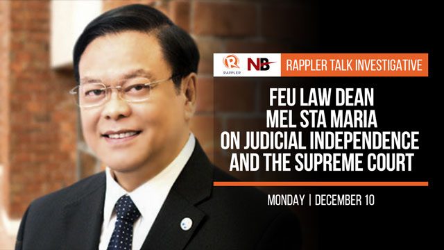 Rappler Talk: Mel Sta Maria on judicial independence and the Supreme Court