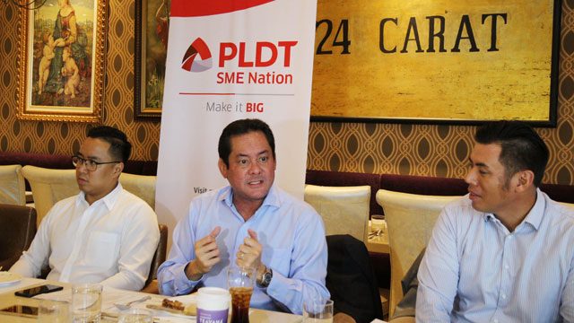 PLDT Vice President and Head of SME Nation Mitch Locsin (middle) invites Filipino entrepreneurs to join the 2016 MVP Bossing Awards. Photo courtesy of PLDT SME Nation 