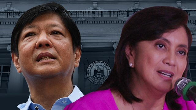Marcos, Robredo camps pay P50,000 fine for sub judice