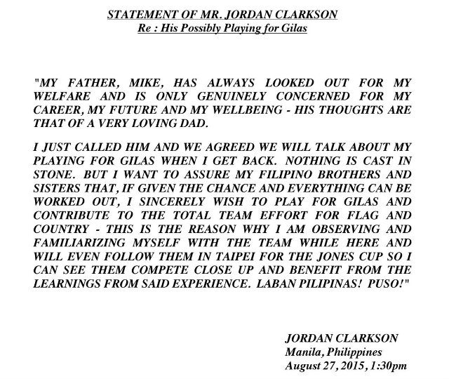 Full Jordan Clarkson statement from SBP 