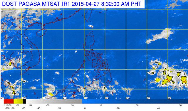 Isolated rains for PH on Tuesday