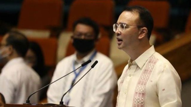 'FREEDOM ALWAYS COMES AT A PRICE.' Speaker Alan Peter Cayetano delivers a speech in the House of Representatives on May 13, 2020. File photo courtesy of PPAB 