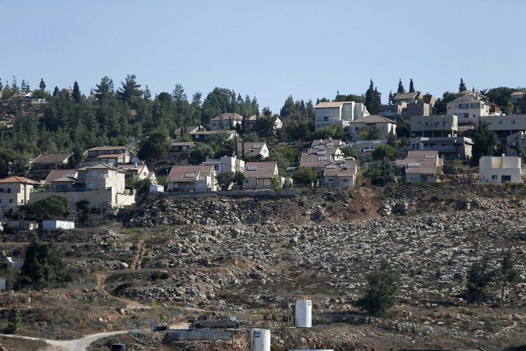SETTLEMENTS. A picture taken on October 2, 2016 shows a general view of an Israeli building site of new housing units in the Jewish settlement of Shilo in the occupied Palestinian West Bank. File photo by Ahmad Gharabli/AFP  