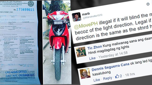 Online uproar: Riders reject LED ban