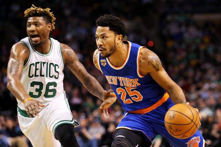 Rose fuels slumping Knicks to win over Celtics
