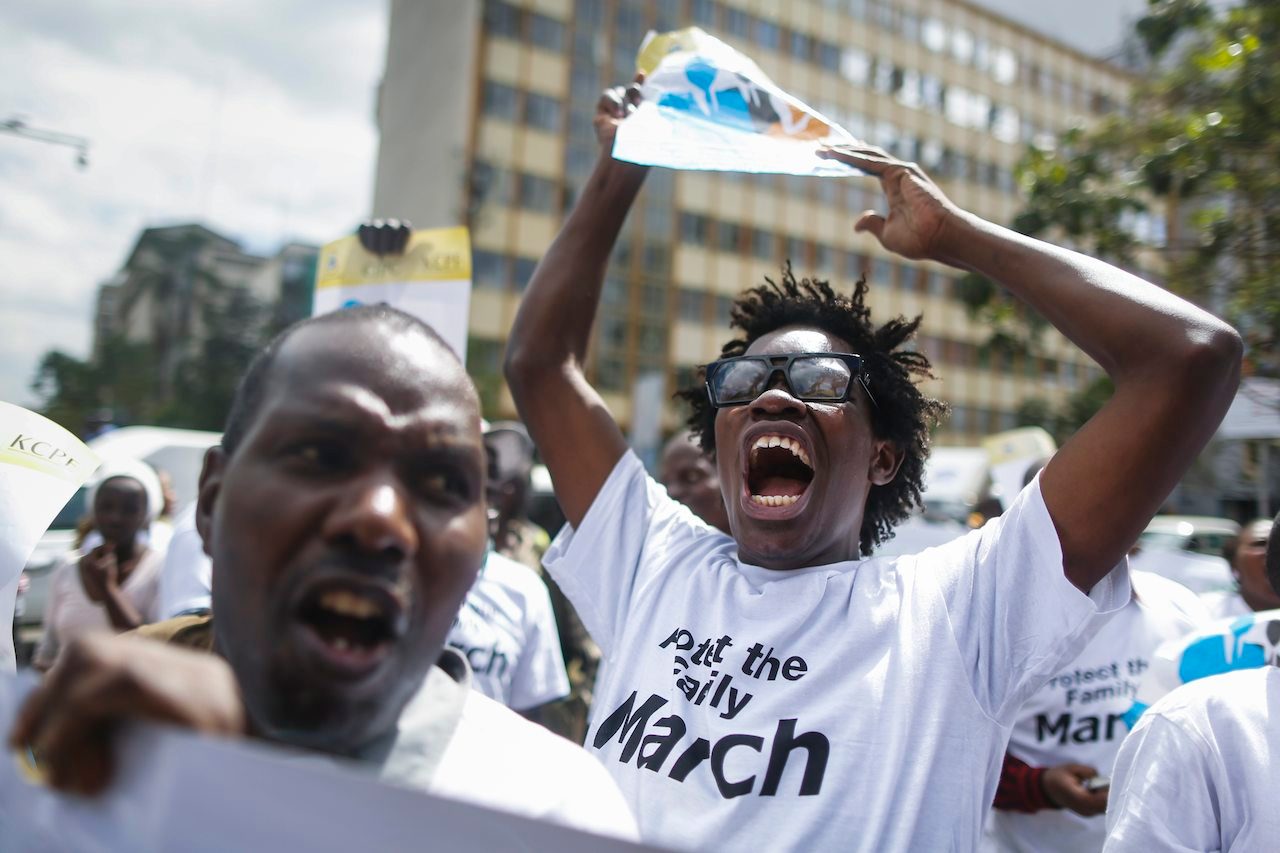 Kenya protesters warn Obama against bringing up gay rights during visit