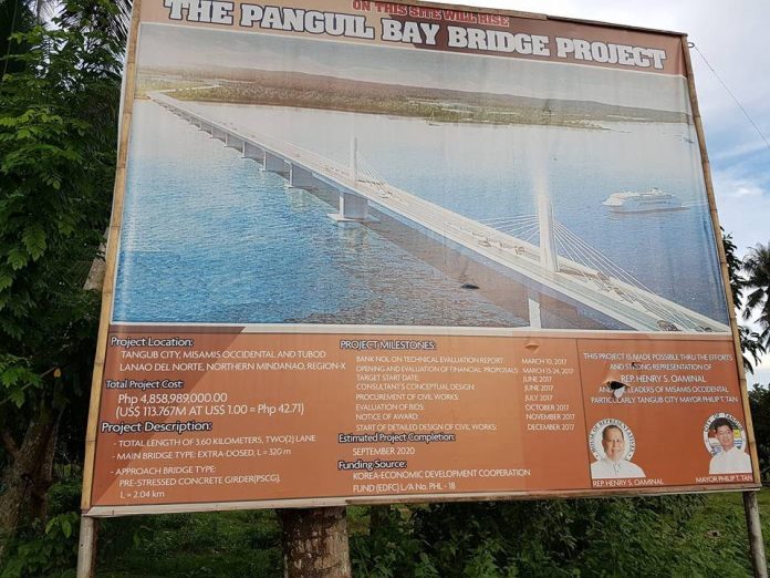 CORRECT PHOTO. A billboard in Tangub City shows the correct concept photo of the Panguil Bay Bridge. Photo from cdodev.com.  