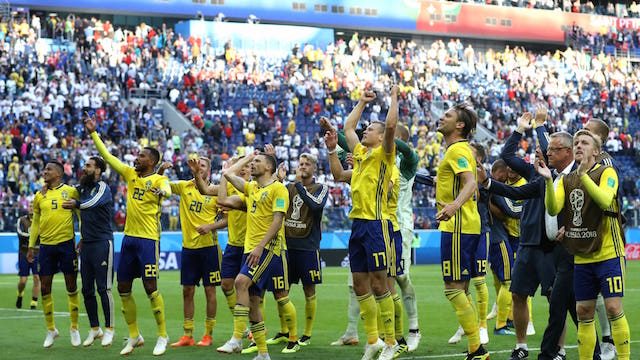 LOLOS. Swedia sukses membungkam Swiss dan melaju ke babak selanjutnya. Foto dari FIFA.com  