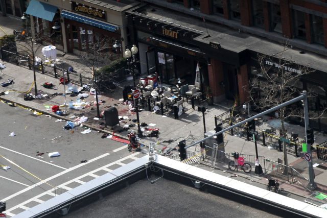 JURY SELECTION. A file photo dated 15 April 2013 of scene over Boylston Street following two bomb explosions at the finish line area of the 117th Boston Marathon in Boston, Massachusetts, USA. File Photo by Bllie Weiss/EPA 