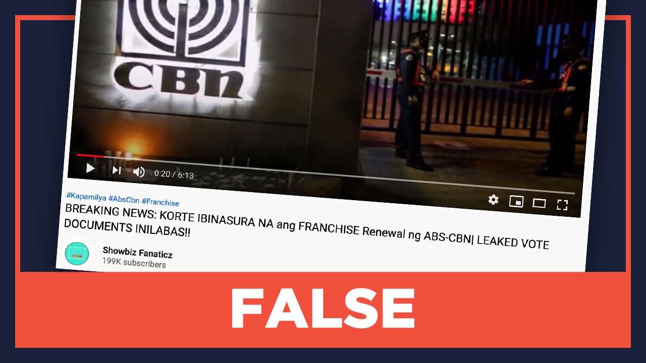 FALSE: Court junks ABS-CBN franchise renewal