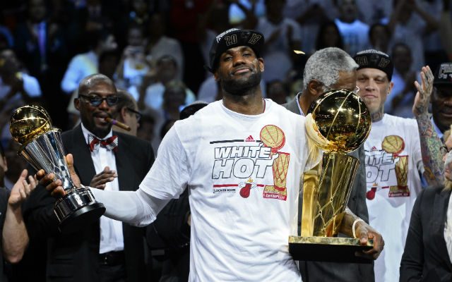 THE KING'S COURT. LeBron James' Game 7 performance clinched Miami's third franchise title. Photo by EPA/LARRY W. SMITH  