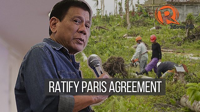 WATCH: Advocates urge PH Senate to ratify Paris climate deal after Duterte nod