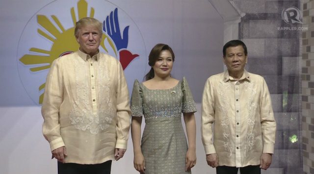 LOOK: Duterte welcomes Trump in barong