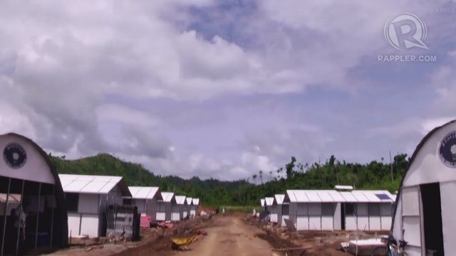 SETTLEMENT. Bunkhouses like these were built with international assistance following the devastation of Typhoon Haiyan.   