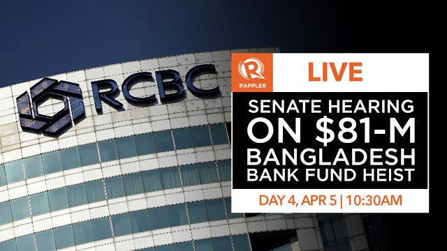 WATCH: Senate hearing on $81-M Bangladesh bank heist, Day 4
