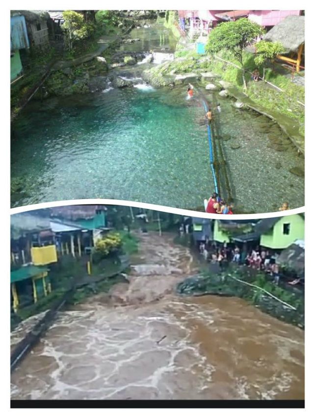 BEFORE AND AFTER. Malinaw Resort is a popular destination in Lucban, Quezon. Photo by Joelan Abdula.  