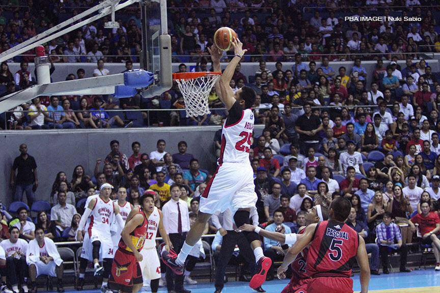 MISSED OPPORTUNITY. Japeth Aguilar could have tied the game had he made this alley-oop play. Photo by Nuki Sabio/PBA Images