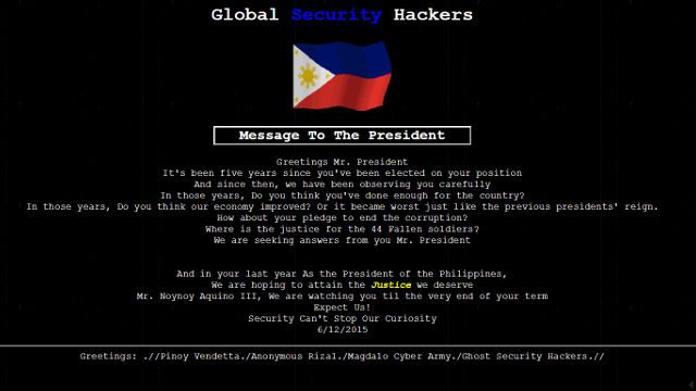 Philippine historical commission website defaced by hackers
