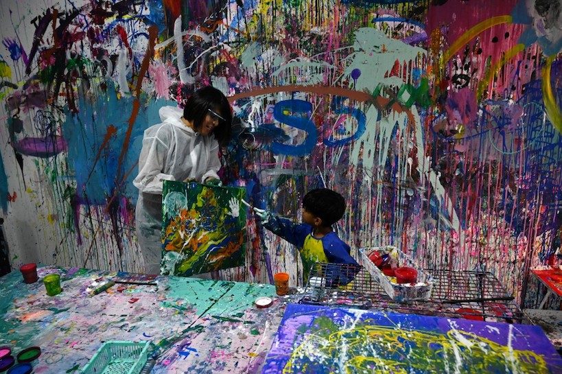 Paint relief: Singaporeans make messy art to de-stress
