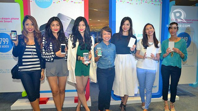 SIBLINGS. BLOGGERS AND CELEBRITIES. Karen Bordador, Vern Enciso, Verniece Enciso, Kathyrn Carag of Smart, Nicole Andersson, Patty Laurel and Lia Lopez at at the SM Aura iPhone 6 blitz. Photo courtesy of Smart
