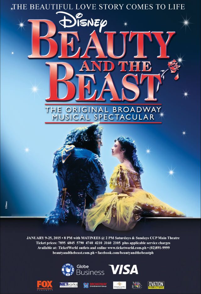 BEAUTY AND THE BEAST. The beloved Broadway musical will enchant Filipino audiences soon. Poster courtesy of Ovation Productions
