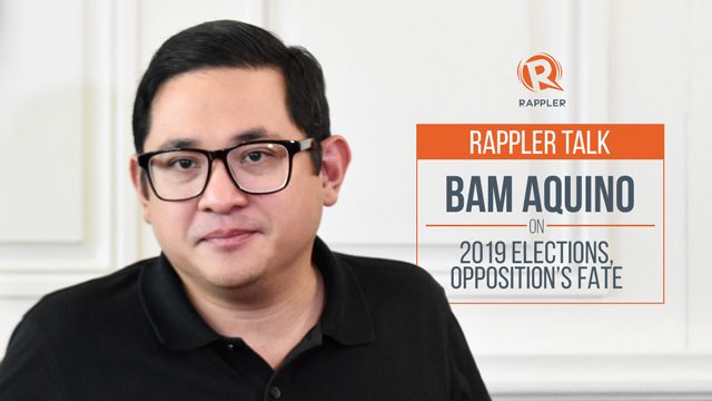 Rappler Talk: Bam Aquino on the 2019 elections, opposition’s fate