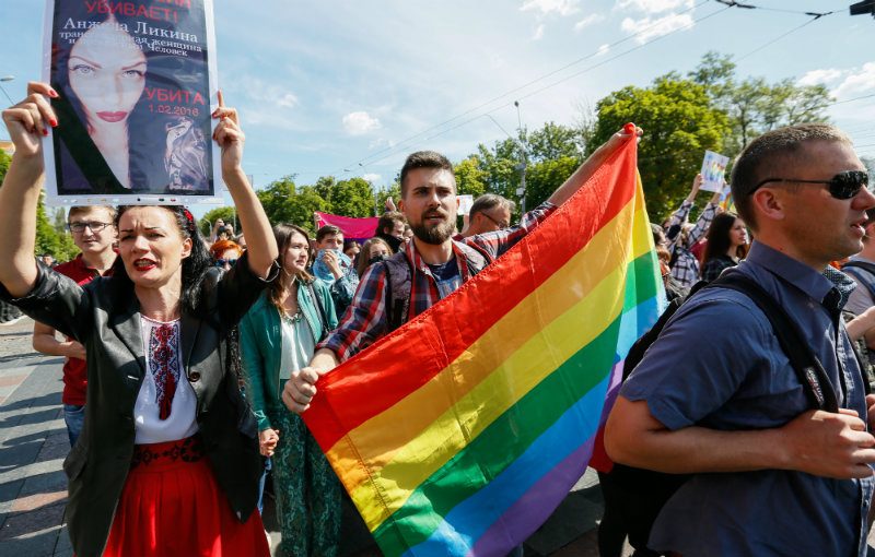 Hundreds attend tightly-policed gay pride march in central Kiev
