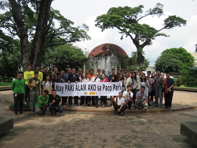 FOR A CAUSE. Communities and organizations gather to raise awareness of Paco Park's preservation. 