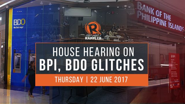 LIVE: House hearing on BPI, BDO glitches