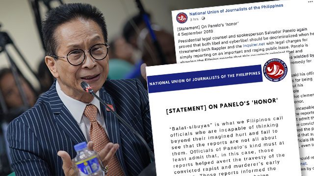 NUJP: Panelo’s threat shows libel laws are weapons, not remedies