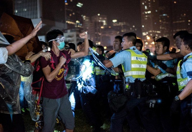 Police brutality video at Hong Kong protest sparks outrage