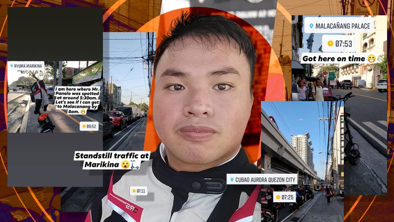 Scooter driver takes on Panelo’s commute challenge to show poor road conditions