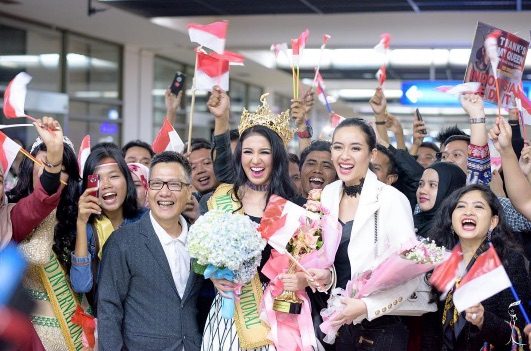 Miss Grand International 2016 Ariska Putri Pertiwi kembali ke Tanah Air