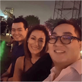Ruby Gan with her two sons 