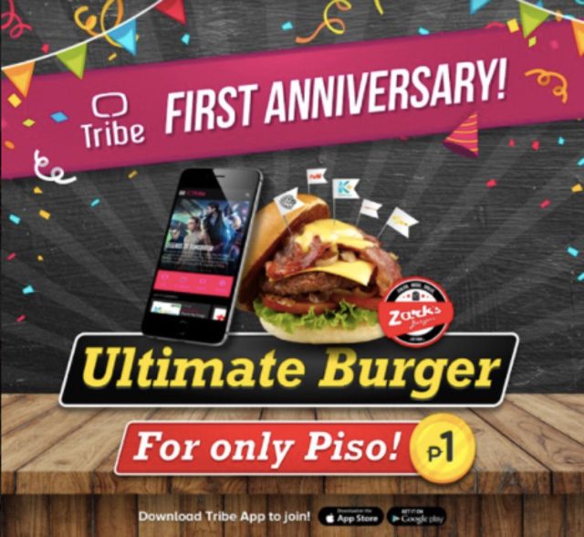 Tribe celebrates its 1st Anniversary with PISO Zark’s burger giveaway