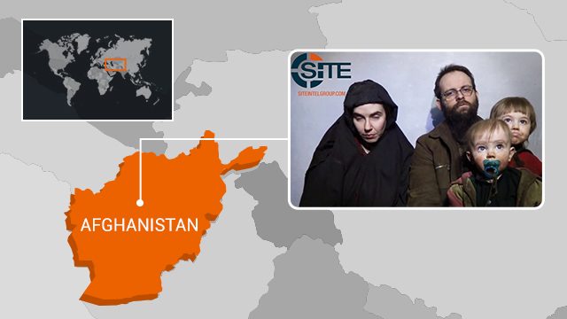 American-Canadian couple, children appear in Taliban hostage video