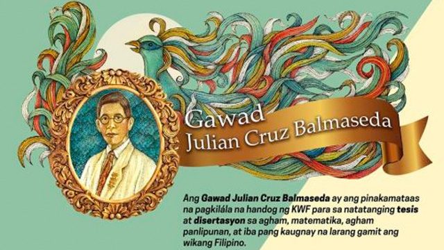 KWF tumatanggap na ng lahok para sa Gawad Julian Cruz Balmaseda 2019