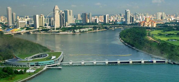 NOT YOUR ORDINARY DAM. For a dam, the architecture of Marina Barrage is nothing short of impressive. Photo courtesy of Singapore Public Utilities Board 