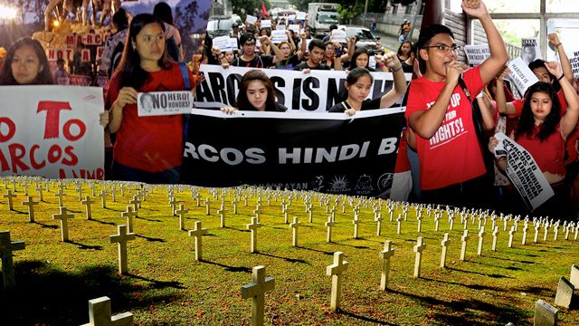 Schedule of protests vs Marcos burial: November 18