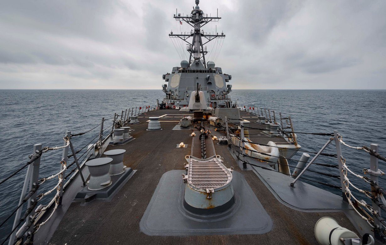 U.S. warship sails through Taiwan Strait during virus spat