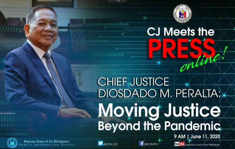 WATCH: Chief Justice Peralta meets the press online