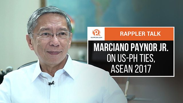 Rappler Talk: Marciano Paynor Jr on U.S.-PH ties, ASEAN 2017