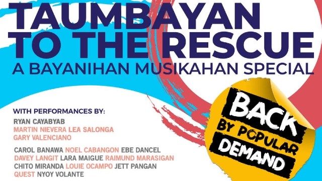 WATCH: ‘Taumbayan to the Rescue: A Bayanihan Musikahan Special’ streams on Facebook