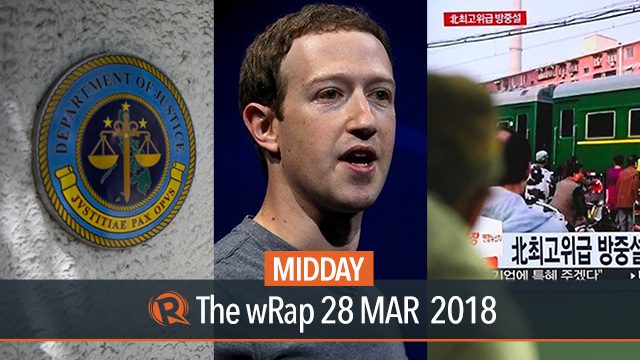 Cyber libel complaint vs Rappler, Kim meets Xi, Zuckerberg on Cambridge Analytica | Midday wRap