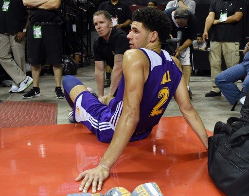Lakers play safe with injured rookie Lonzo Ball